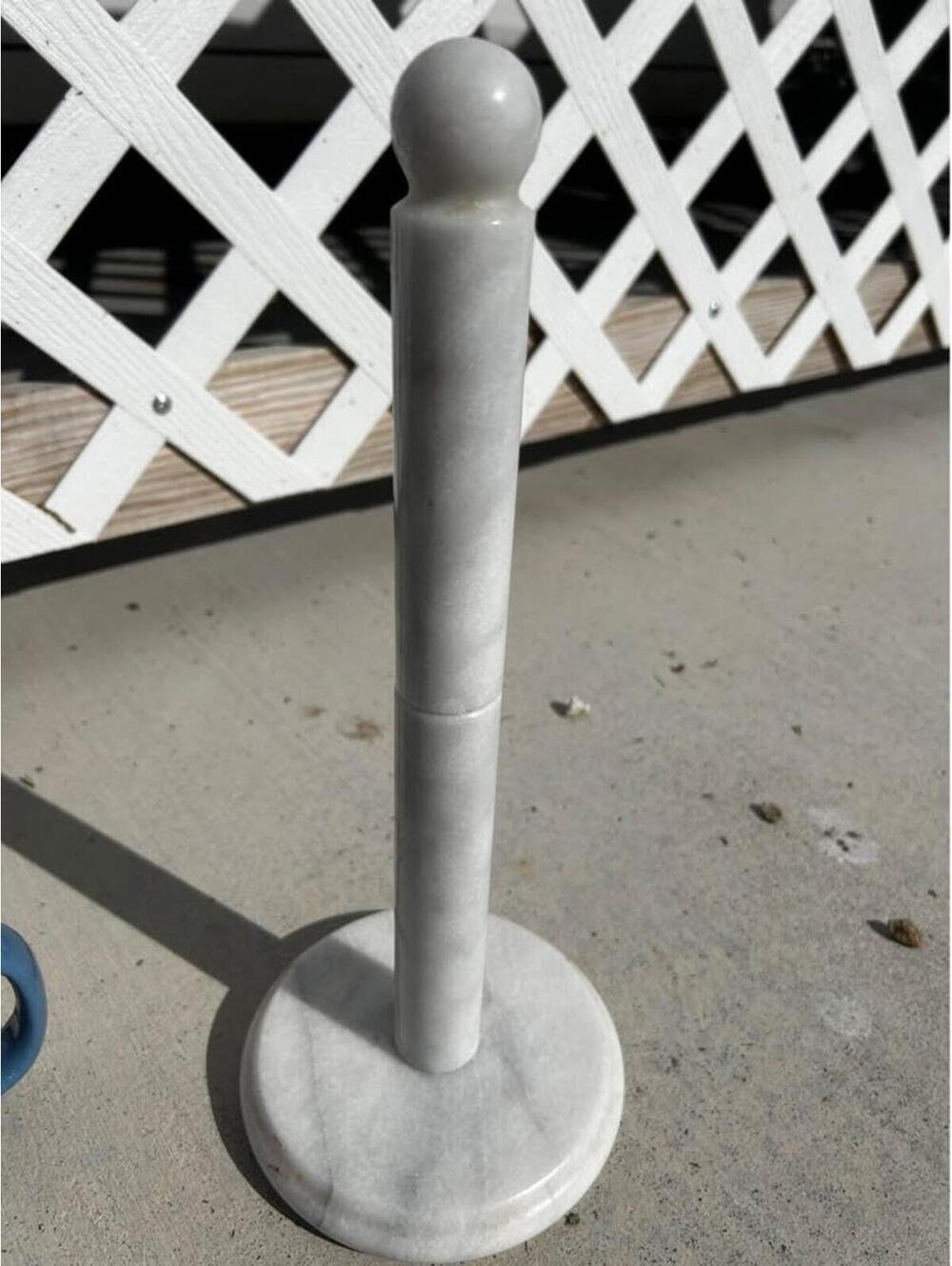 White Marble Paper Towel Holder